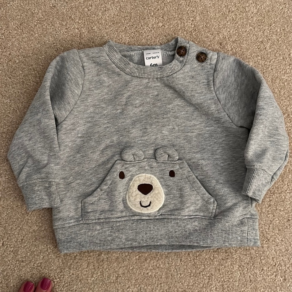 Carter’s Bear Pocket Sweatshirt 6months